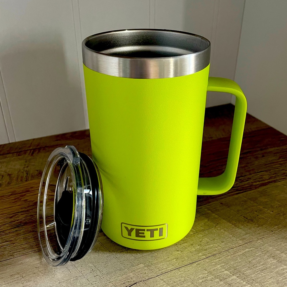 Yeti (Chartreuse) Rambler 24 oz Mug, vacuum insulated, w/mag slide lid